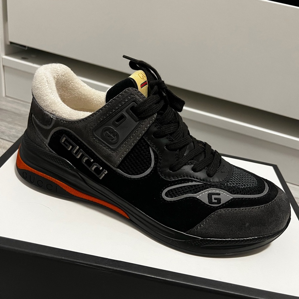 Gucci Ultrapace Men's Black & Gray Low-Top Sneaker